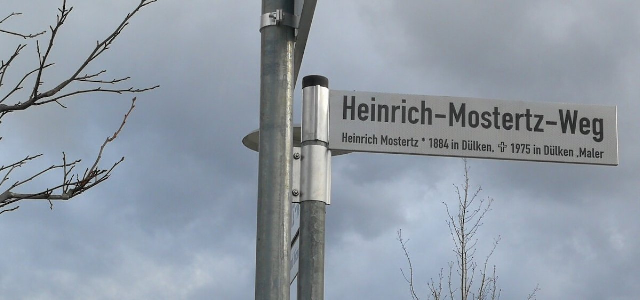 Straßenschild: Heinrich-Mosterz-Weg